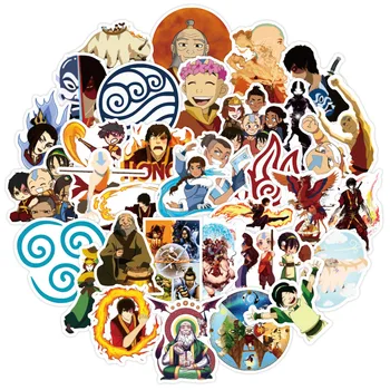 50PCS Avatar The Last Airbender Lipdukai Anime ir Animacinių filmų Lipdukas juokingi 