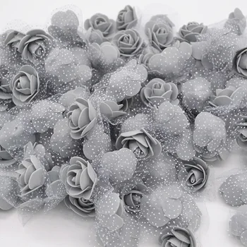 50Pcs/daug 3,5 cm Mini PE Putos, Rožių Dirbtinių Gėlių Vadovai 