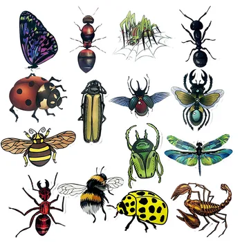 50Pcs Gamtos Gyvūnai, Vabzdžiai, Bitės, Drugeliai, Boružės Lipdukai Šaldytuvas Vabzdžių Dienoraščiai Vaikų Švietimo Žaislas, Lipdukai