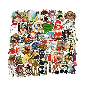 50pcs Hayao Miyazaki Anime Lipdukas Spirited Away Riedlentė Šaldytuvas Nešiojamas Kelionės Bagažo Žaislas, Grafiti, Lipdukai, Lipdukas F5