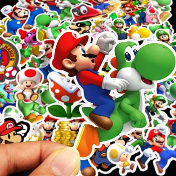 50PCS Pakuotė Super Mario Žaidimas Anime Cartoon Lipdukai 