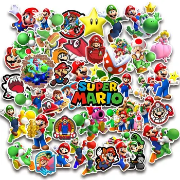 50PCS Pakuotė Super Mario Žaidimas Anime Cartoon Lipdukai 