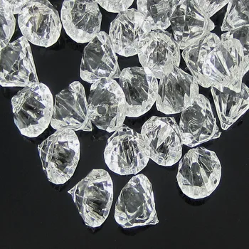 50pcs skaidraus akrilo deimantų brangakmenių briaunoti karoliukai stalo vaza užpildas piratų akrilo deimantų kristalų Šalis 