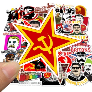 50pcs Sovietų Sąjungoje Stalino Lipdukai Vandeniui Bagažo Nešiojamas Telefono Riedlentė Sąsiuvinis Sumaišyti Lipdukai Grafiti Kompiuterio Lipdukas