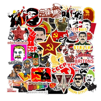 50pcs Sovietų Sąjungoje Stalino Lipdukai Vandeniui Bagažo Nešiojamas Telefono Riedlentė Sąsiuvinis Sumaišyti Lipdukai Grafiti Kompiuterio Lipdukas