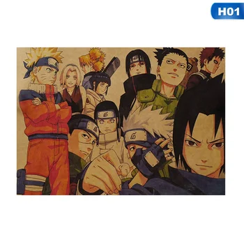 51*35cm Naujas Naruto Plakatas senovinių Klasikinių Anime ir Animacinių filmų Kraftpopieris Plakatas, Tapyba Sienų Lipdukai Namų dekoro