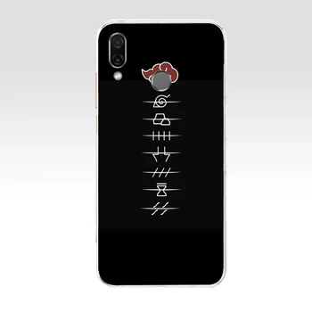 53AA Naruto Akatsuki Klanas Debesis Simbolis Minkštos TPU Case Cover For Huawei Honor 8 8S 8X 8 Lite 9 9 Lite