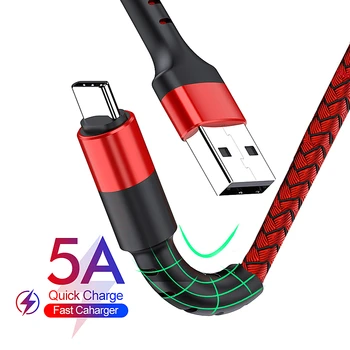 5A Super Greitai Įkrauti USB C Tipo Kabelio 