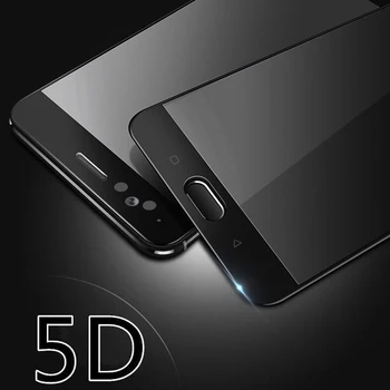 5D Visiškai Padengti Grūdinto Stiklo Huawei P9 Lite 2017 Mate 10 Pro P20 Lite P10 Plius Nova 3 Screen Protector Už Garbę 9 3D Išlenkti