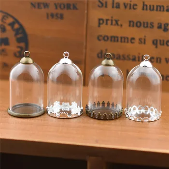 5set 30*20mm tuščiavidurio vamzdelio stiklainį su nustatymo pagrindo karoliukai bžūp nustatyti stikliniai buteliukai pakabukas stiklo butelis, papuošalai išvados