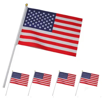 5vnt 14*21CM, Amerikos Vėliava Vertus Banga Šaligatvio MUMS/JAV Nacionalinės Vėliavos Šventė Paradas Garbanojimo FlagSupply Apdailos Lašas Laivybos