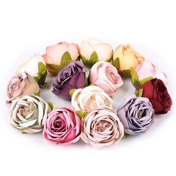 5vnt 4cm Dirbtinio šilko Rožė gėlių galvos dėl vestuvių Namų puošybai 
