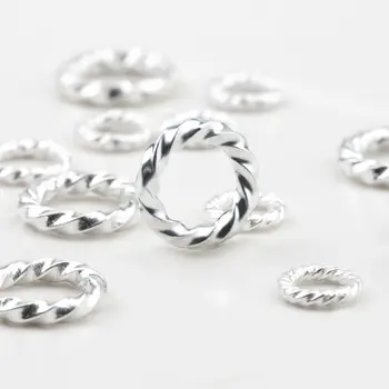 5VNT 5mm, 6mm 8mm 925 sterlingas sidabro Spiraliniai žiedai Tarpiklis karoliukai 925 sidabro susukti Šokinėti, Žiedai, rankų darbo Papuošalai išvados Dėl 