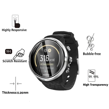 5vnt 9H Premium Grūdintas Stiklas Suunto 9 smart žiūrėti Screen Protector, Plėvelė, Priedai Suunto 9 Pro smartwatch