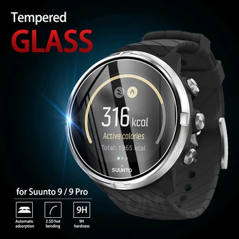 5vnt 9H Premium Grūdintas Stiklas Suunto 9 smart žiūrėti Screen Protector, Plėvelė, Priedai Suunto 9 Pro smartwatch