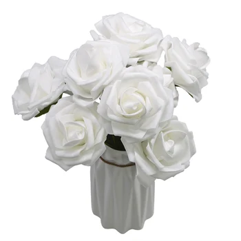 5VNT/Daug 8cm Didieji PE Putų Netikrą Rožės, Gėlės Galvos Dėl Vestuvių Namų Dekoracijas 