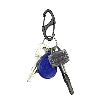 5vnt/Daug Mini 8 Formos Nešiojami Metaliniai Karabinai Žiedas Lauko EDC Įrankis Spaudai Press Key Chain Kablio Pakabinti Kempingas, Žygiai Snap Įrašą