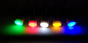 5VNT Flat top Indikatorius LED E10, 6 v~6.3 v 12V 24v E10 36V E10 110v, 220v, 380v priemonė lemputė 220v E10 380v Plokščia galva Mygtuką lemputė
