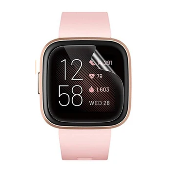 5vnt Minkštos TPU Aišku, Apsauginės Plėvelės Smartwatch Apsaugas Fitbit Versa 2 versa2 Smart Žiūrėti Full Screen Protector Cover (Be Stiklo