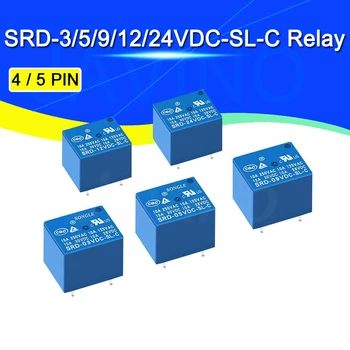 5VNT Relay SRD-5VDC-SL-C SRD-12VDC-SL-SRD-3VDC SRD-9V relės 4/5PINS 12V DC Aukštos Kokybės Javino