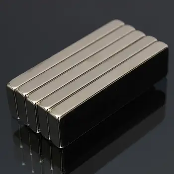 5vnt/Set 40x10x4mm Stačiakampio N52 Stiprus Magnetinis Blokuoti Baras, Šaldytuvas Daugiafunkcinis Retųjų Žemių Neodimio Magnetai