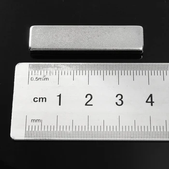 5vnt/Set 40x10x4mm Stačiakampio N52 Stiprus Magnetinis Blokuoti Baras, Šaldytuvas Daugiafunkcinis Retųjų Žemių Neodimio Magnetai