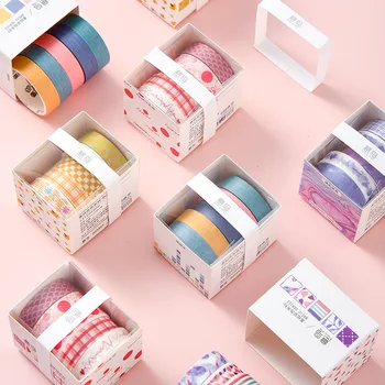 5vnt/Set Multi-color Washi Tape Mielas Dekoratyvinis 