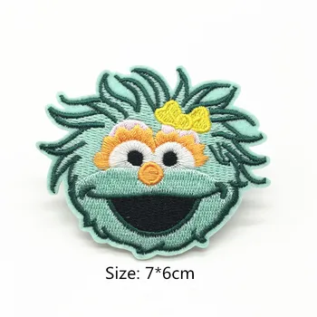 5VNT/set Sesame Street Elmo Cookie Monster Lopai Drabužių, Siuvinėjimas, Geležies Pleistras Mielas 