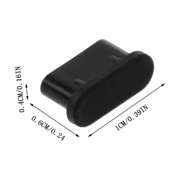5VNT Tipas-C Dulkių Prijunkite USB Įkrovimo lizdas Raštas Silikoninis Dangtelis, skirtas 