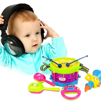 5vnt Vaikų Būgno Trimitas Žaislas Muzika, Mušamųjų instrumentų Grupė Rinkinys Ankstyvasis ugdymas Švietimo Žaislai Kūdikiams, Vaikams, Vaikams, Dovanų Rinkinys