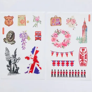 6 Lakštai /Pak Stilingas Kelionės Londonas Kraštovaizdžio Popieriaus Dekoravimo Lipduką 