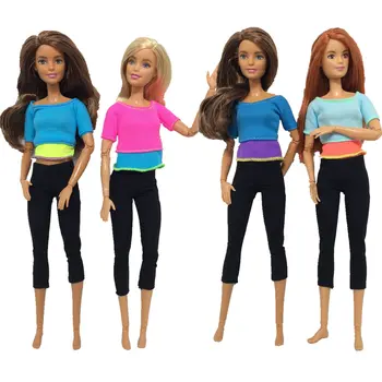 6 Stiliaus Gimnastika, Joga Drabužius Barbie Lėlės, Žaislai Mergaitėms Lėlės Priedai Sport Stiliaus Lėlės, Drabužiai, Žaislai Vaikams, Dovana