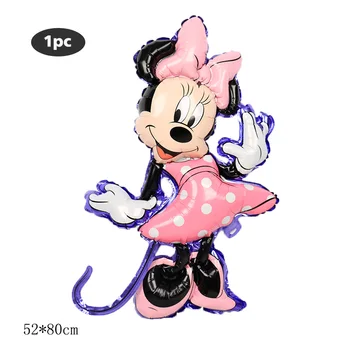 6 vnt Mickey Minnie Mouse balionai Mickey Mouse Gimtadienio Dekoro Baby Shower 32inch Skaičius Balionas vaikas žaislai Globos