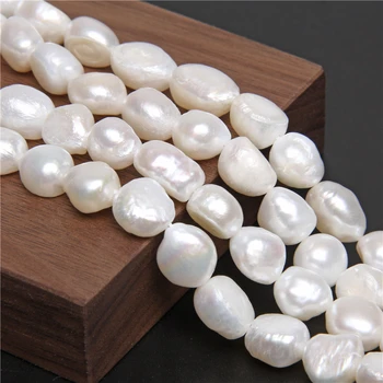 6mm-12mm Balta Bulvių Baroko Perlų, Natūralių Gėlavandenių Perlų Prarasti Karoliukai Papuošalai Priėmimo 
