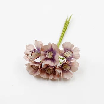 6pcs dirbtinių gėlių diržo core trimitas puokštė vestuves namų dekoro priedai 