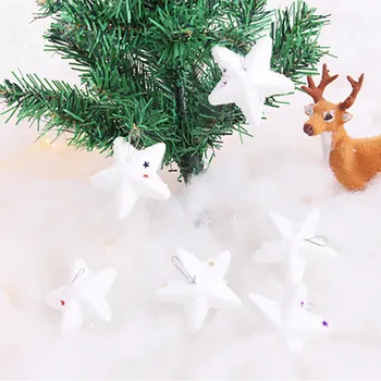 6PCS Kalėdų Putų Žvaigždės Formos Pakabukas Snaigės Kalėdų Eglučių Papuošalai, Namų Kalėdų Dekoracijas Prekes