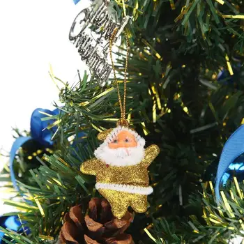 6pcs Mielas Blizgučiai Mini Santa Claus ir Kalėdų Kabinti Lėlės Medžio Šalis Dekoro Kalėdų Dekoracijos namams
