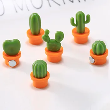 6pcs Mielas Sultingi Augalų Magnetas Mygtuką Kaktusas Šaldytuvas Pranešimą Lipdukas Magnetas Lipdukas Namų Puošybai