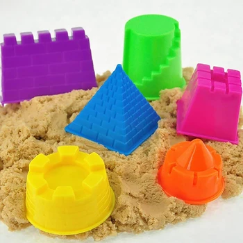 6Pcs/Set Mini Nešiojamieji Pilis Smėlio, Molio Pelėsių Žaislai Vaikams Piramidės Sandcastle Vaikai Klasikinis Modelis Pastatas, Komplektai, Lauko Žaidimas Žaislas
