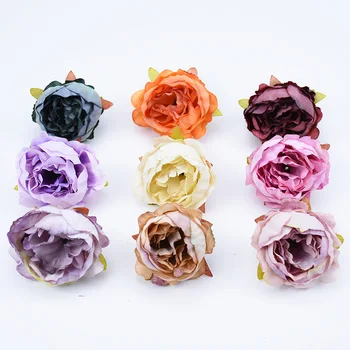 6pcs Šilko bijūnas stamen netikrų plastikinių gėlių vestuvių namų dekoro priedai, dirbtinės gėlės 