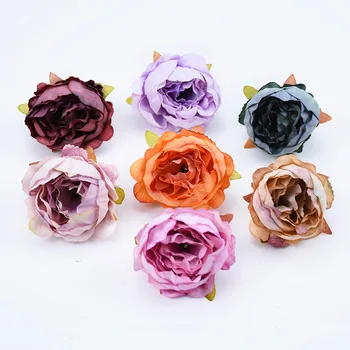 6pcs Šilko bijūnas stamen netikrų plastikinių gėlių vestuvių namų dekoro priedai, dirbtinės gėlės 