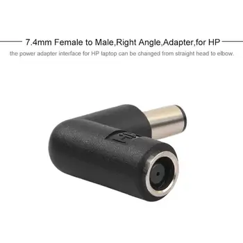 7.4 mm Moterų 7,4 mm Male 90 Laipsnių stačiu Kampu Jungties Adapteris Keitiklis HP Nešiojamas 