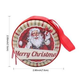 7.5x7.5cm Kalėdų Metalo Saldainių, Šokolado Dėžutė Santa Claus Pakabukas Ausinių Maišelis Šalis 