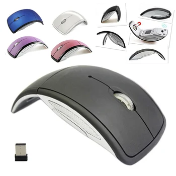 7 Spalvų, Paviršiaus Bluetooth Mouse Arc Sulankstomas Belaidžio Ergonomiškas Silent USB Imtuvas Nešiojamas 