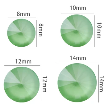 8-12mm Apvalios Formos Mocha Cirkonio Pointback Rivoli Cirkonio 10mm Spalvinga Nagų Klijų Masės Naują Atvykimo Stiklo Kristalai