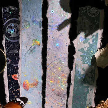 8 Dizaino lazeriu Washi tape Dekoratyvinis Scrapbooking medžiagos, Raštinės reikmenys, Lipnia juosta kulka leidinys priedai Izoliacine Juosta