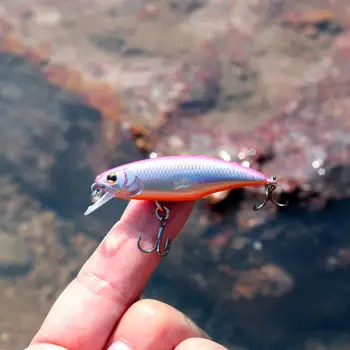 8 spalvų karpių žvejybos reikmenys Japonų dėmesys nukrypo į Minow dirbtinis sunku žvejybos masalas, jaukas, 4.5 g/5.2 cm nepastovi žmogus lydekas