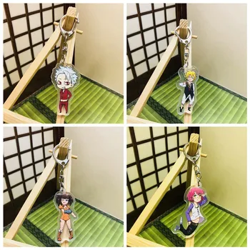 8 Stilių Akrilo Keychain Anime Septynios Mirtinos Nuodėmės, Meliodas Elizabeth Liones Skaidrus dvipusis Pakabukas Keychain 55mm