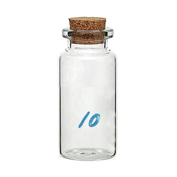 8 Vnt 10 ml Mažų Kamštienos Butelį skaidraus Stiklo Buteliukas, Norinčių Butelį Parduoti WH998