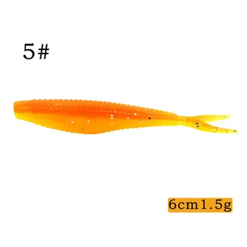 8PCS/Daug Japonijos Žvejybos Jaukus, minkštas masalas 60mm 1.5 g Dirbtinis Masalas Karpis, Žvejybos Reikmenys Swimbaits Lydekas Bass